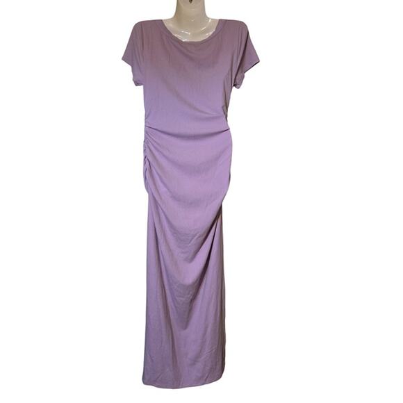 L*Space Lavender Ribbed Bodycon Midi Dress M, Soft Knit,‎ Feminine Fit, Casual - Picture 4 of 8